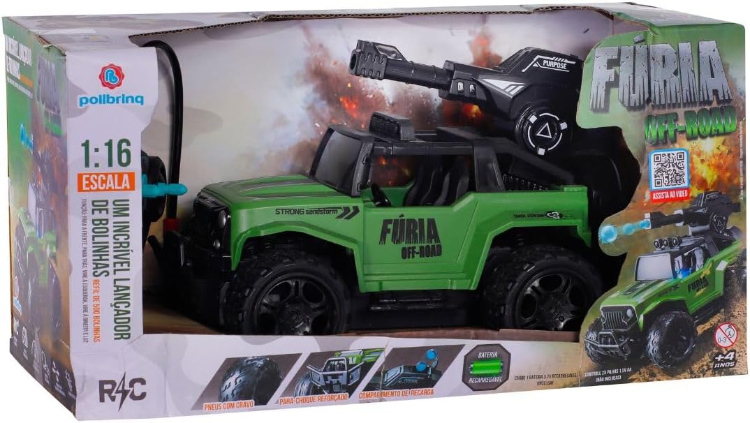Carrinho de Controle Remoto Fúria Off Road 4