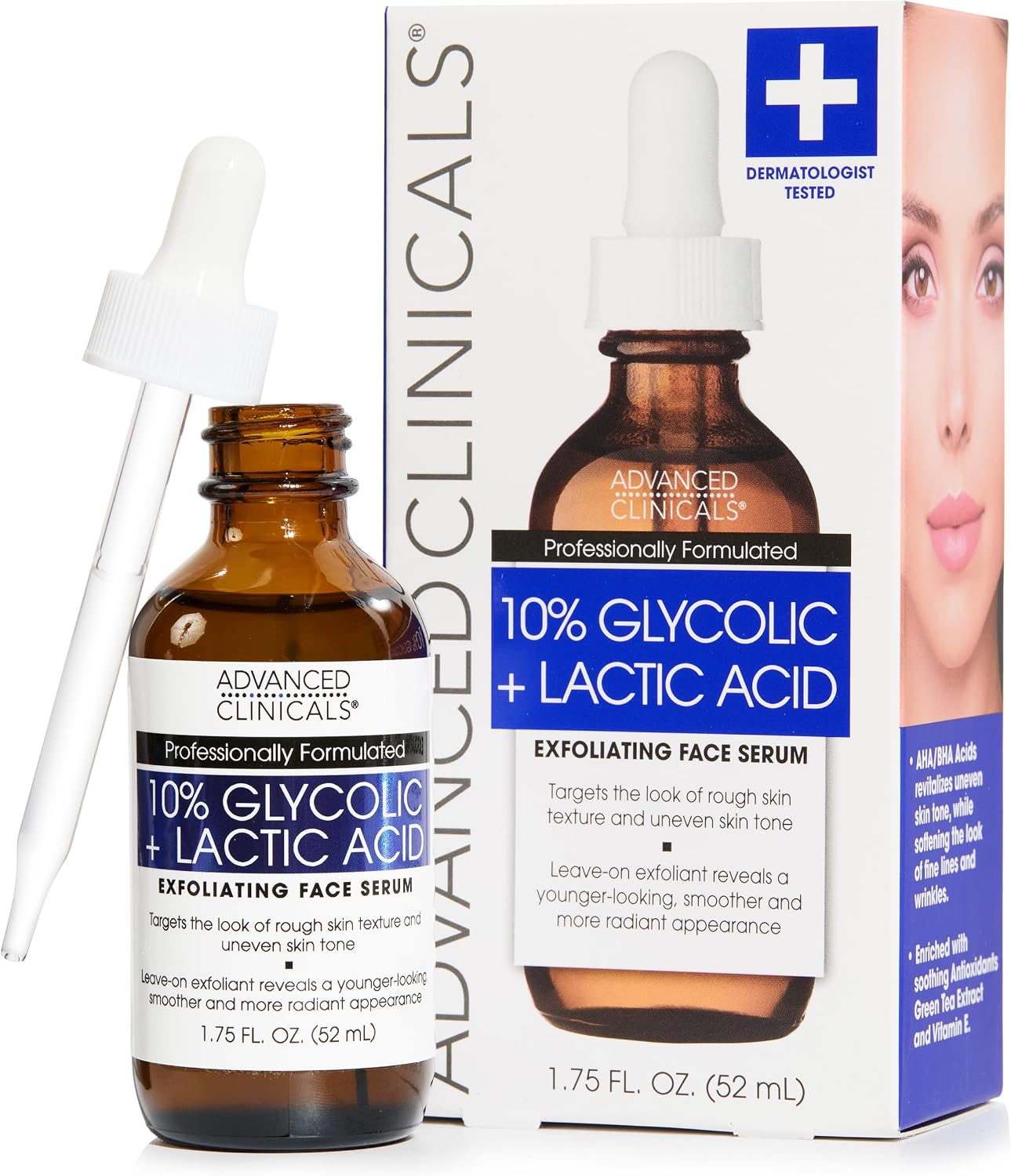 10% Glycolic Acid + Lactic Acid Face Serum 1