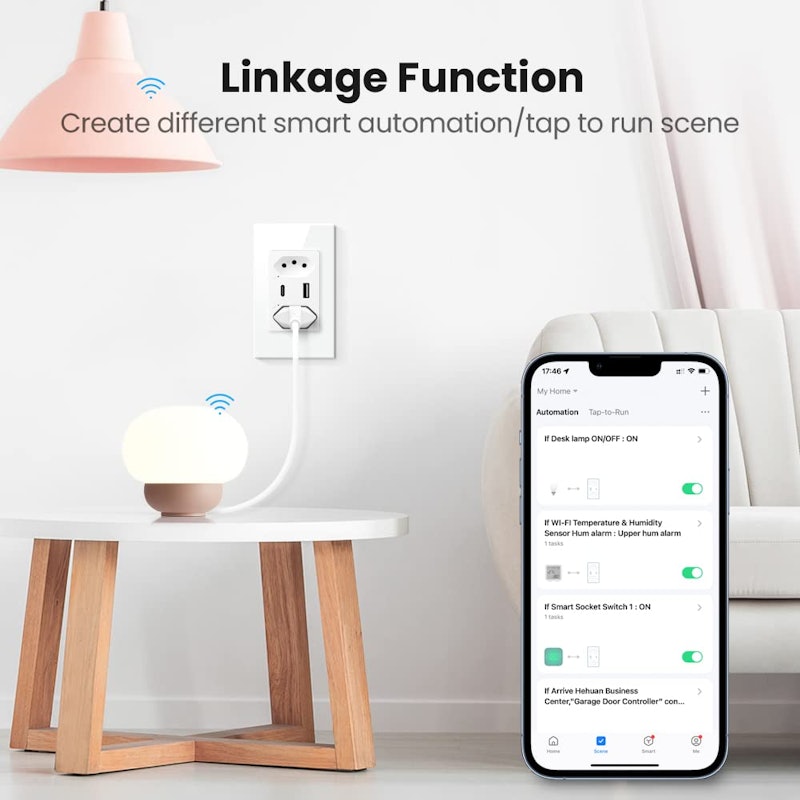 Tomada Dupla Inteligente USB-C Nova Digital 4
