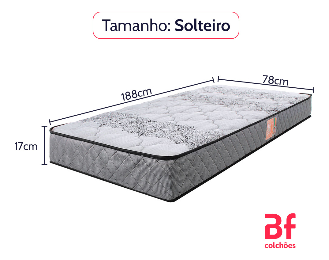 Colchão Solteiro Ortopédico Espuma D33 BF Colchões 5