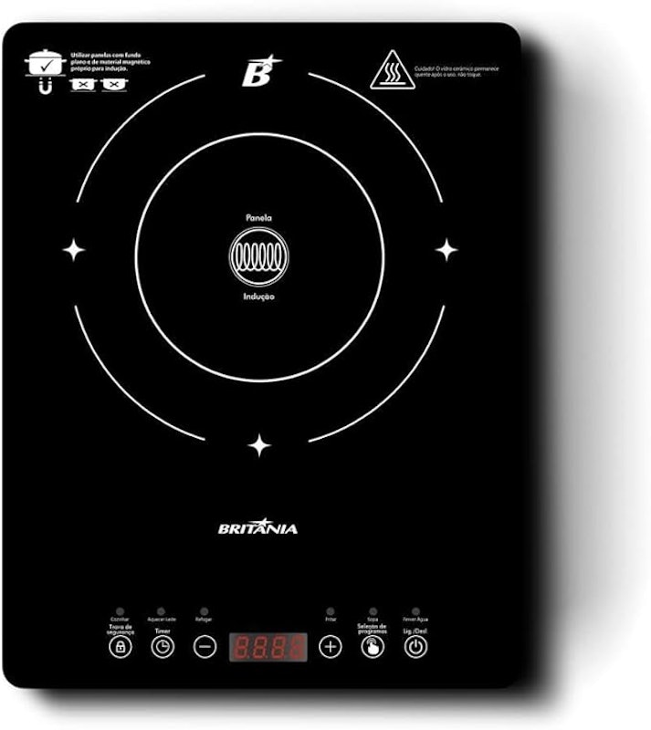 Cooktop de Indução Britânia Portátil Painel Touch 1