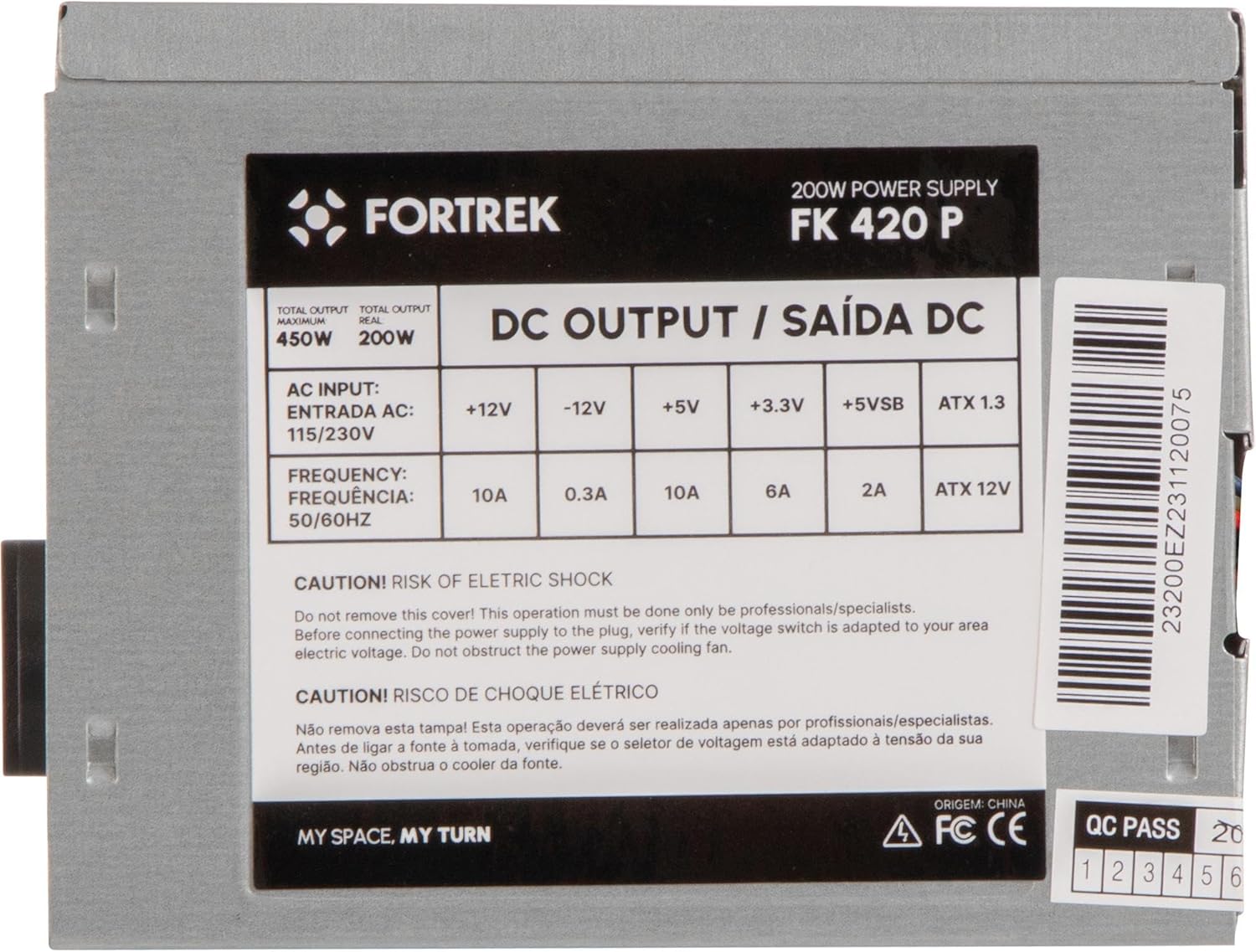 Fonte ATX 200 W 20+4P FK420P 3