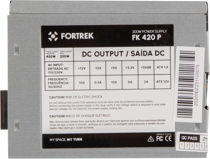 Fonte ATX 200 W 20+4P FK420P 3