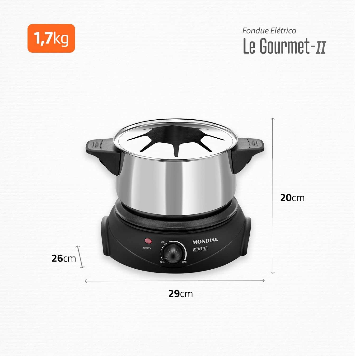 Panela Elétrica de Fondue Mondial 1200 W 4