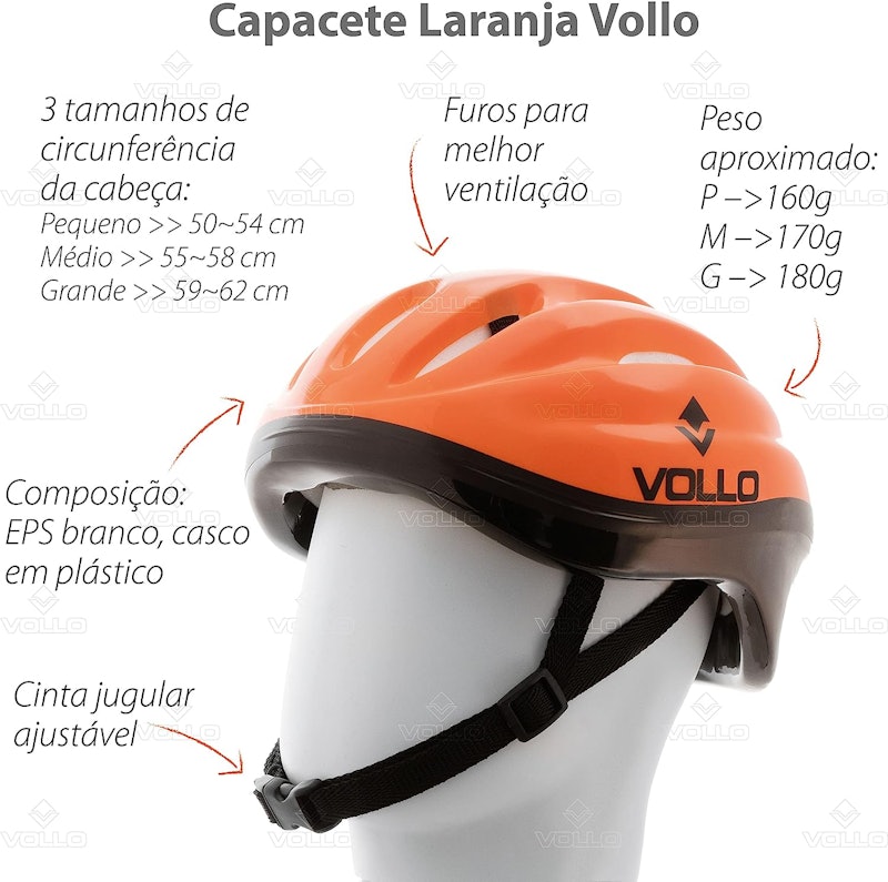 Capacete Vollo Laranja 4