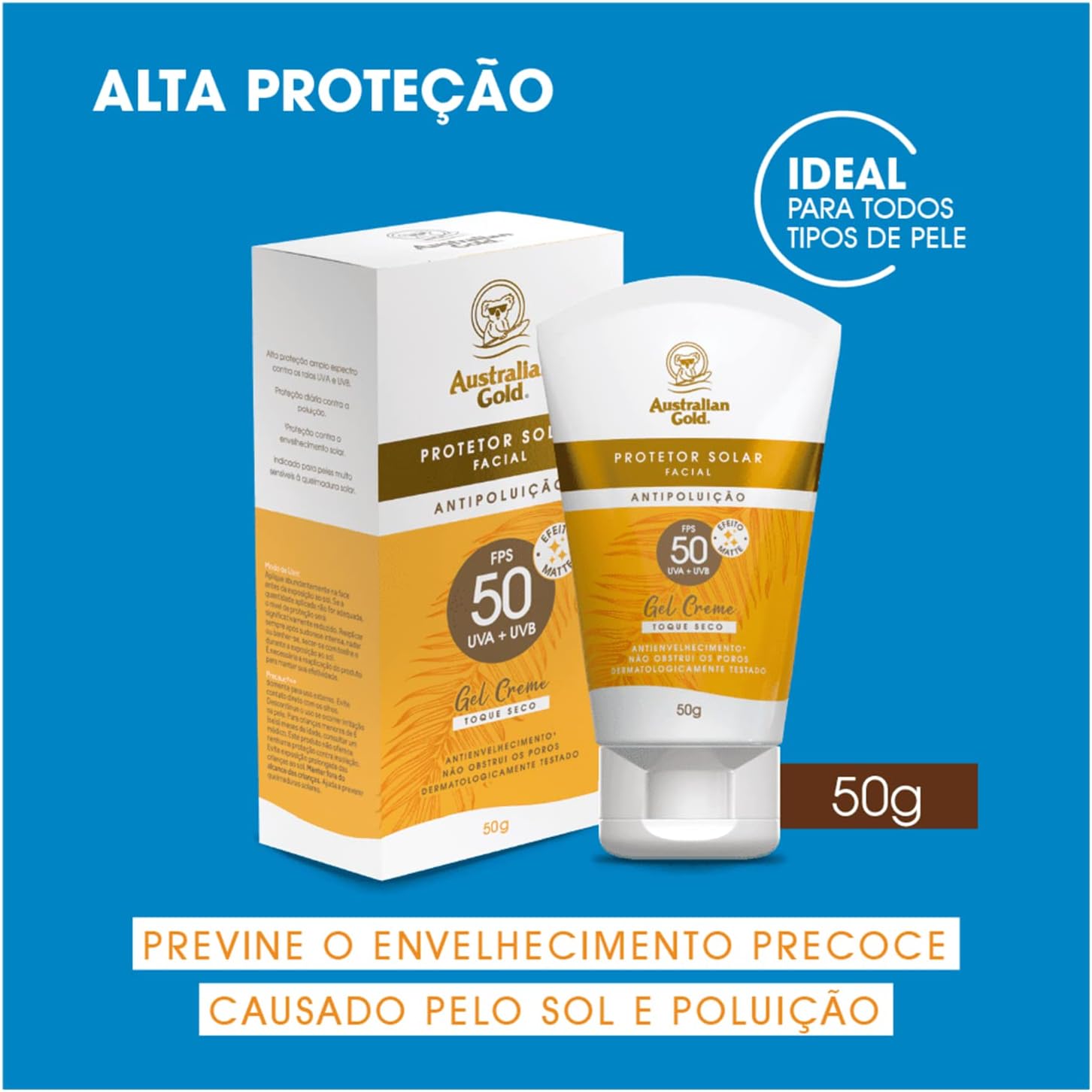 Protetor Solar Facial Gel Creme 4