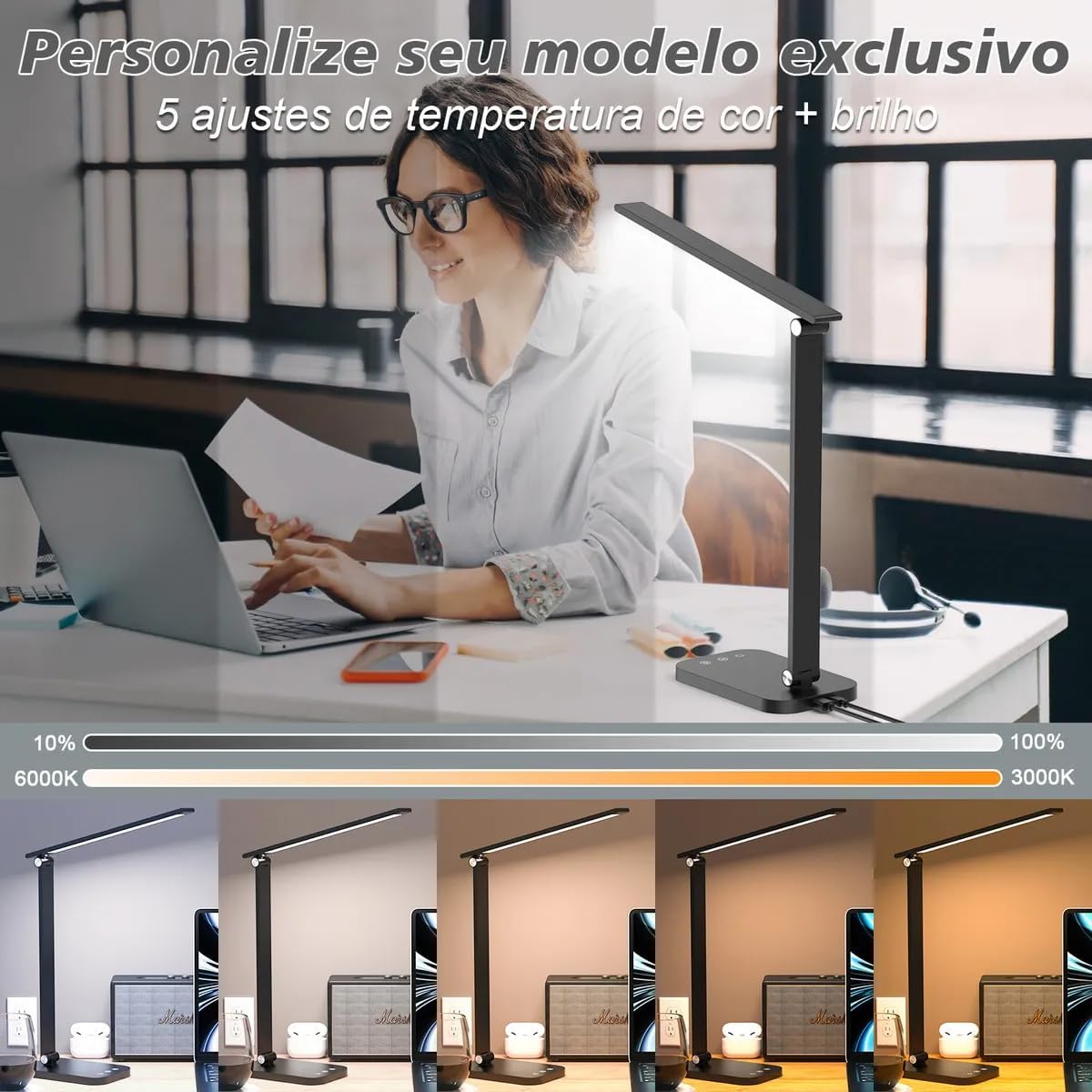 Luminária de Mesa LED Airwit 3