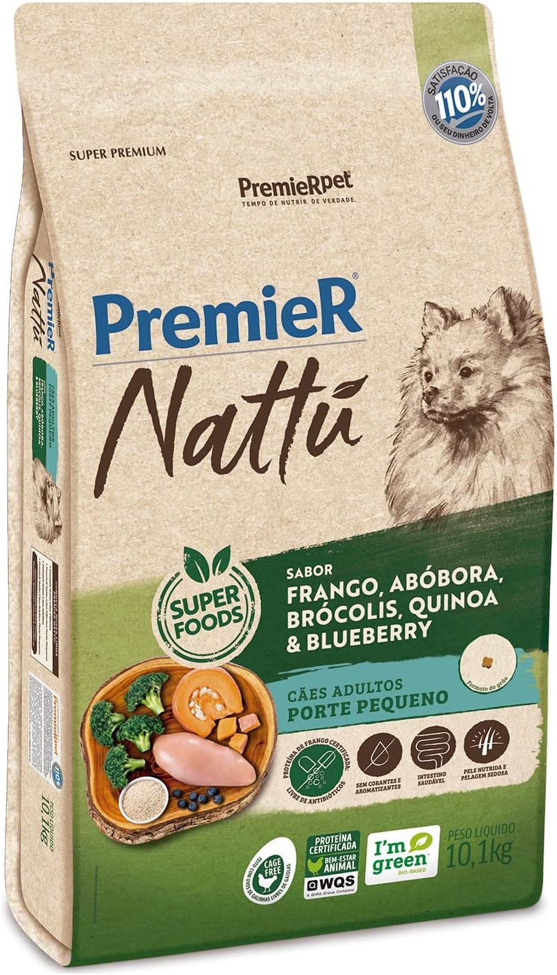 PremieR Nattu Cães Adultos Porte Pequeno Frango, Abóbora, Brócolis, Quinoa & Blueberry 2