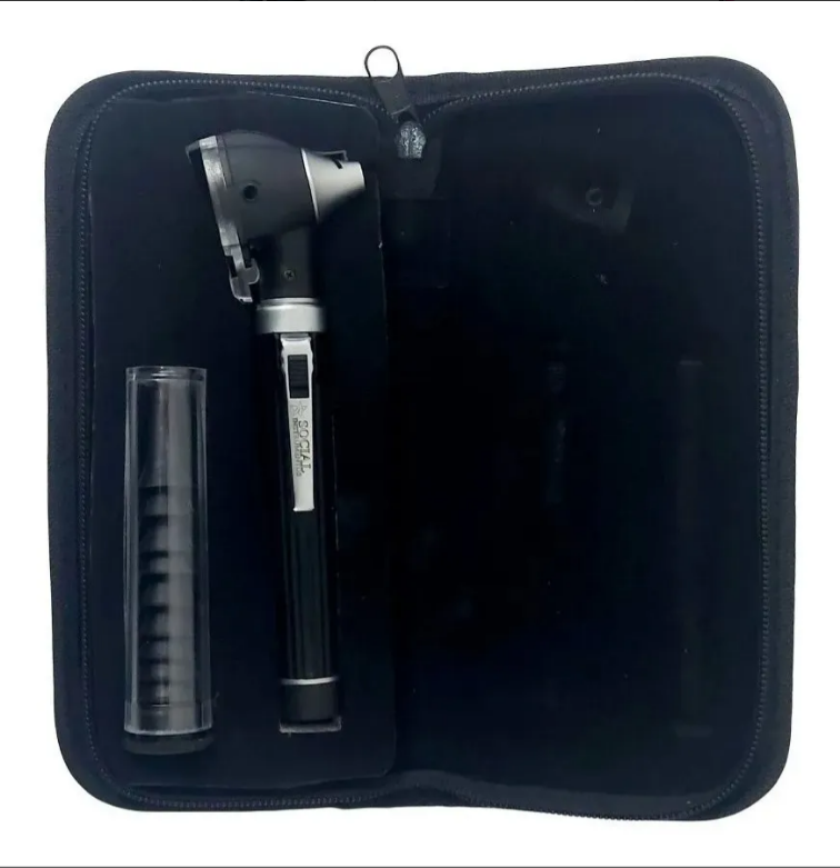 Otoscópio Profissional Led Fibra Óptica (Preto) 2
