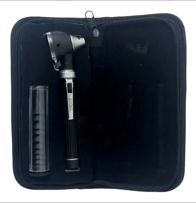 Otoscópio Profissional Led Fibra Óptica (Preto) 2