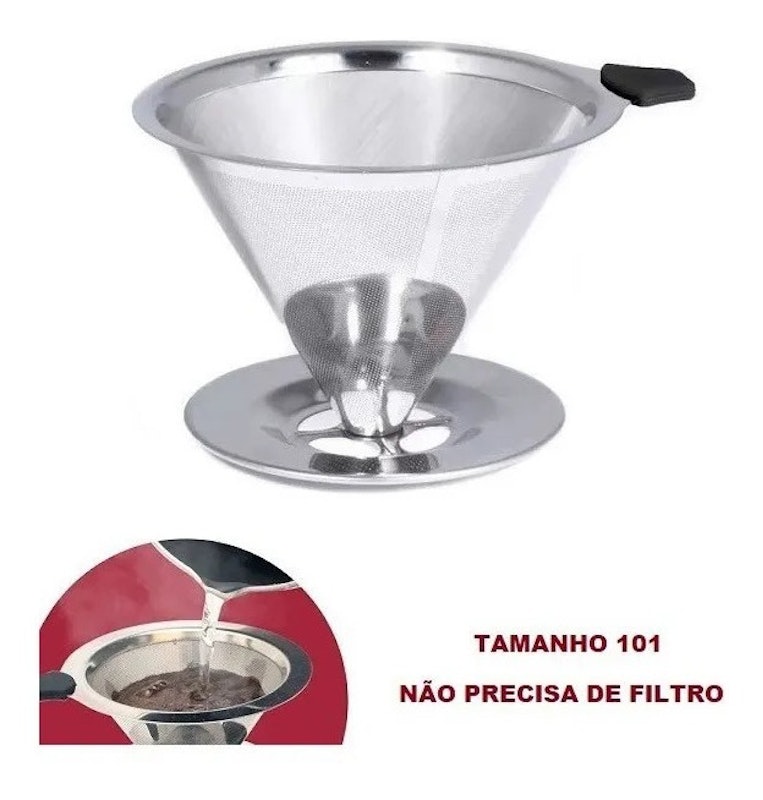 Coador de Café Inox Reutilizável P 4