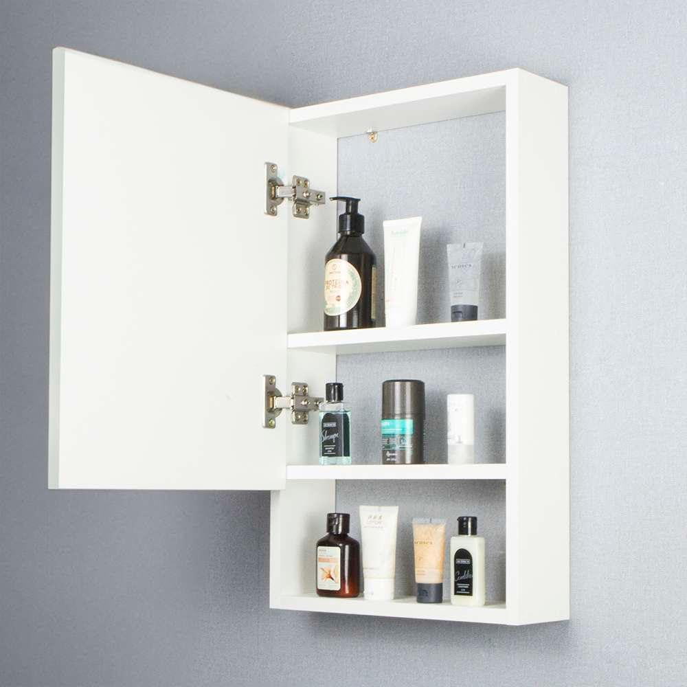 Armário para Banheiro com Espelho Tebas Branco 34 cm 5