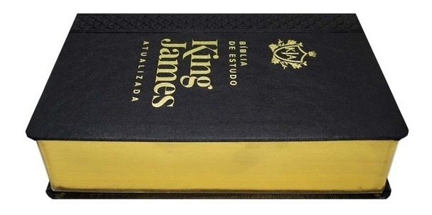 Bíblia de Estudo King James Atualizada Letra Grande Capa Luxo Vinho 2