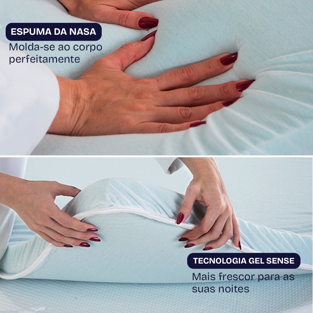 Pillow Top Casal Viscoelástico Espuma da NASA BF Colchões 4