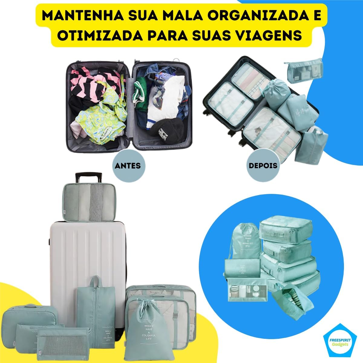 Organizador Mala para Viagem 8 Peças Convoy Sport 4
