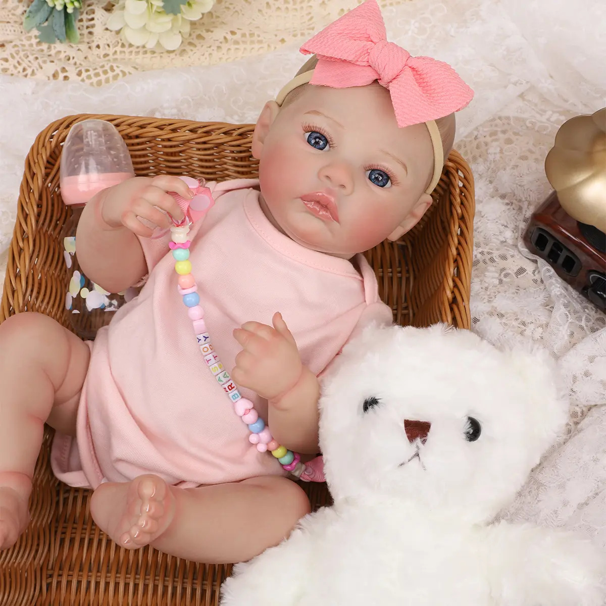 Brastoy Bebê Reborn Silicone Boneca Realista Menina Original 3