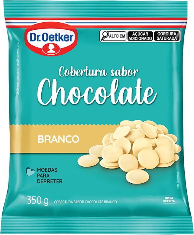 Cobertura Sabor Chocolate Branco em Moedas 1