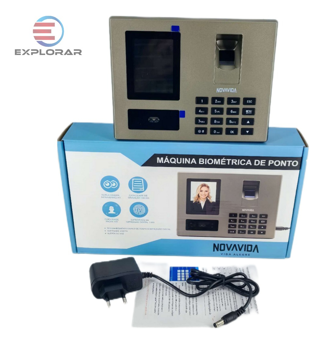 Relógio de Ponto Biométrico Digital Novavida 5