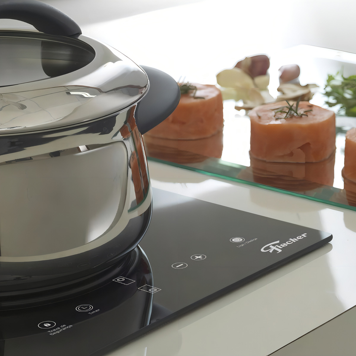 Cooktop de Indução Fischer 2 Bocas Mesa Vitrocerâmica 4