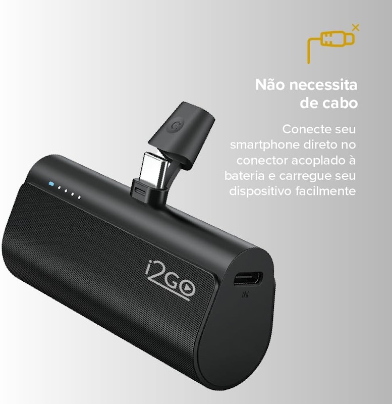 Carregador Portátil Power Bank Pocket i2GO 5000 mAH Lightning 5