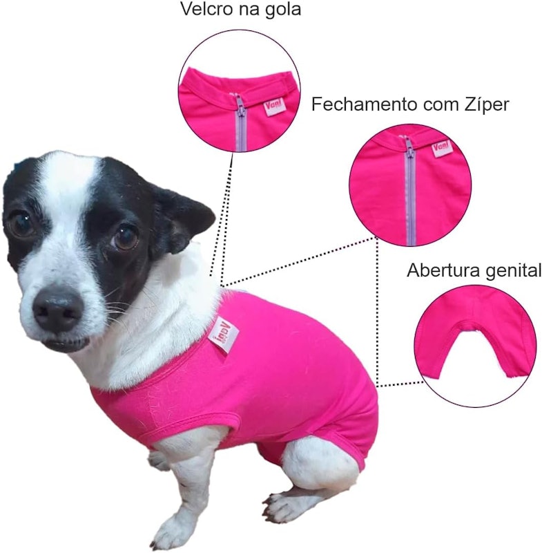Roupa Pós-Cirúrgica Pet para Castração de Cachorro Macho e Fêmea 3