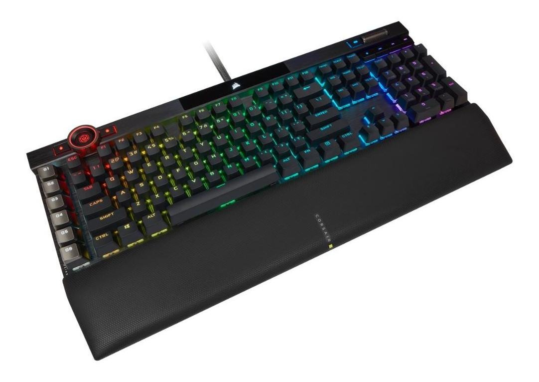 Teclado Óptico Mecânico Gamer K100 RGB - Corsair OPX Switch 3