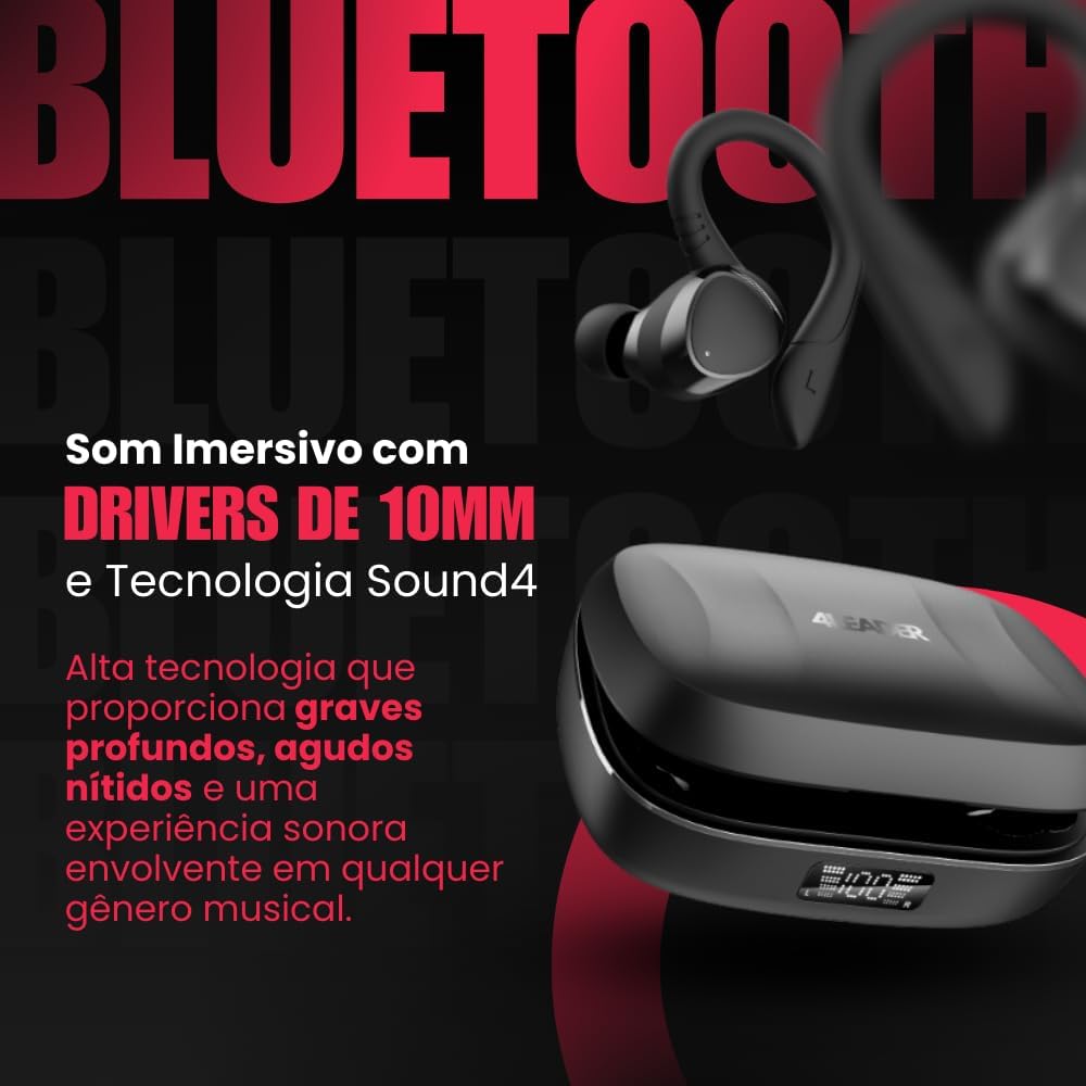 Fone de Ouvido Bluetooth com Microfone e Cancelamento de Ruído Ativo 3
