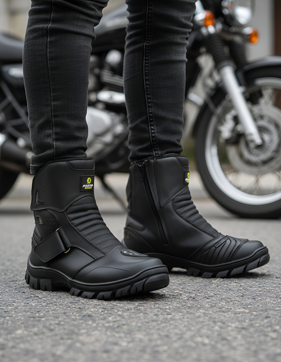 Bota Motociclista Masculina Coturno Couro Legitimo 3