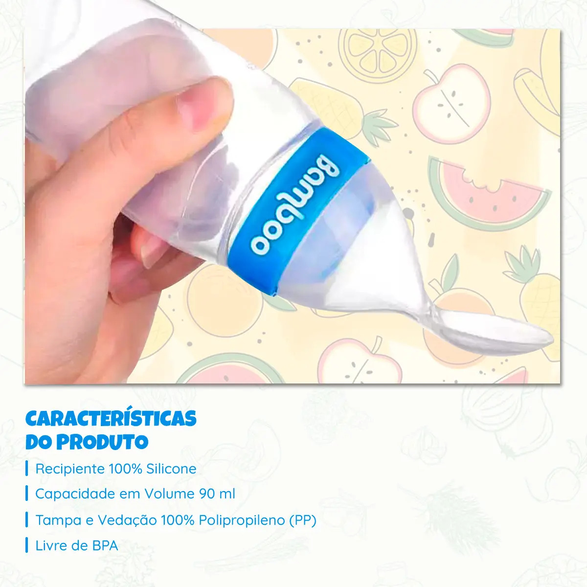 Colher Dosadora Papinha Leite Infantil Bebê 4