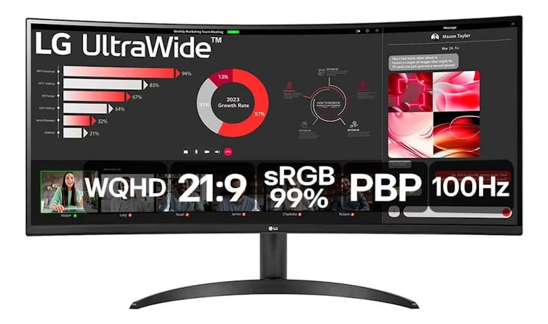 Monitor UltraWide Curvo – Tela VA de 34” 1