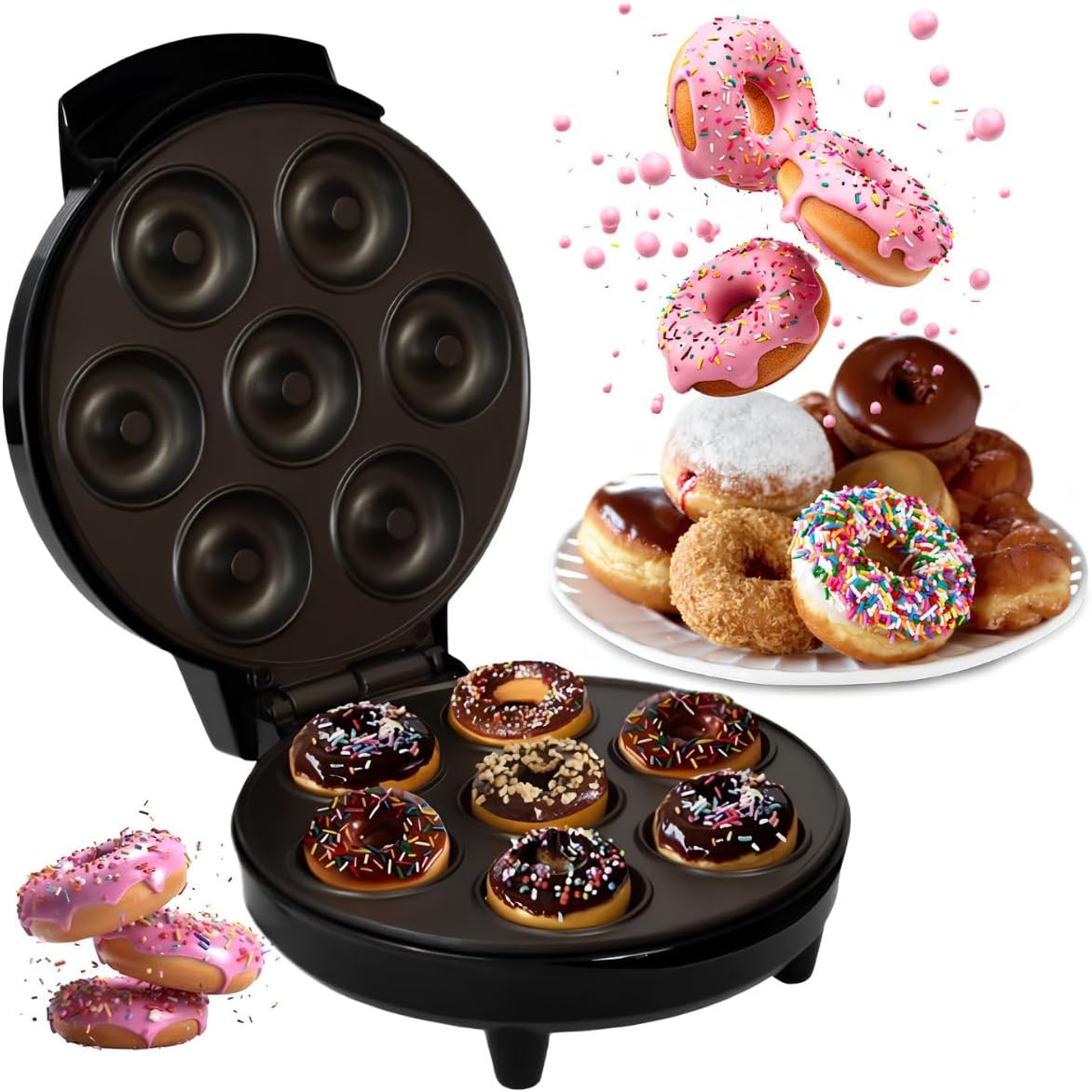Mini Máquina de Fazer Donuts 7 Furos (110 V)