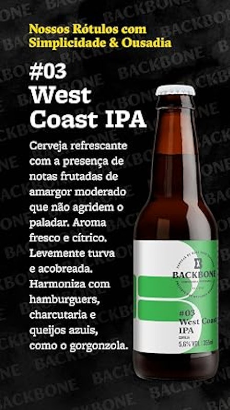 Cerveja West Coast Backbone IPA 3