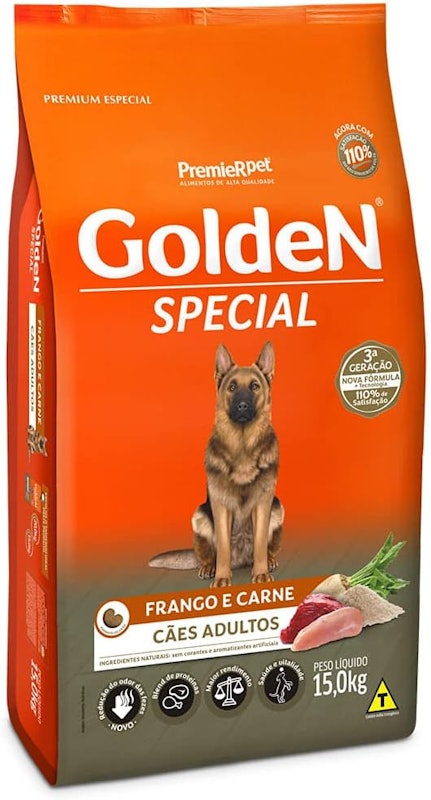 Ração GoldeN Special Cães Adultos Frango e Carne 1
