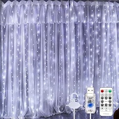 Cortina de LED 3x3 m 300 LEDs Branca Frio