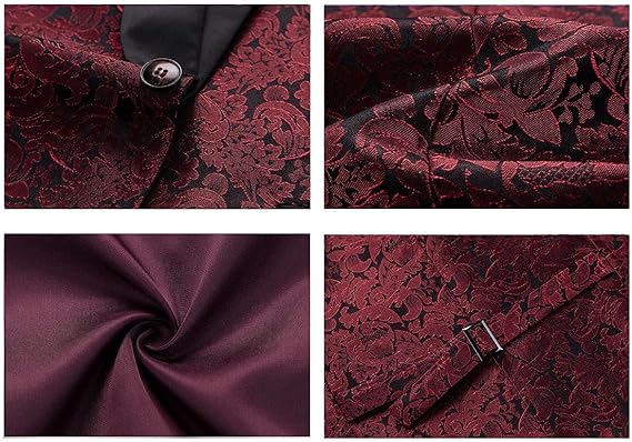 Conjunto de Terno Masculino Slim Fit de Smoking de 3 Peças Kudoro 5