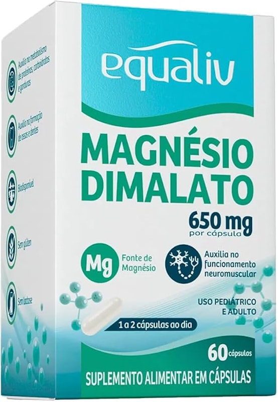 Equaliv Magnésio Dimalato 650 mg 60 Cápsulas 1