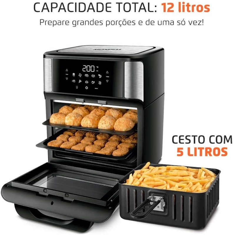 Fritadeira Air Fryer Forno Oven 12 L 2