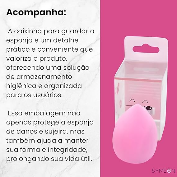 Kit 12 Esponja de Maquiagem Facial Espuma Beauty Blender 2