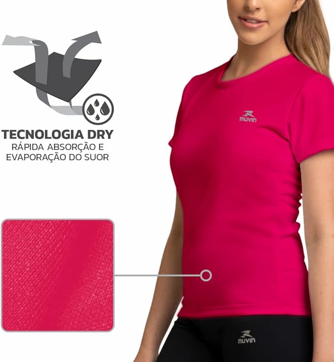 Camiseta Dry Basic SS FPS50 - Feminino 2