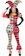 FANTASIAS CAROL Fantasia Halloween Palhaça Adulta Feminina de Luxo Bobo da Corte 1