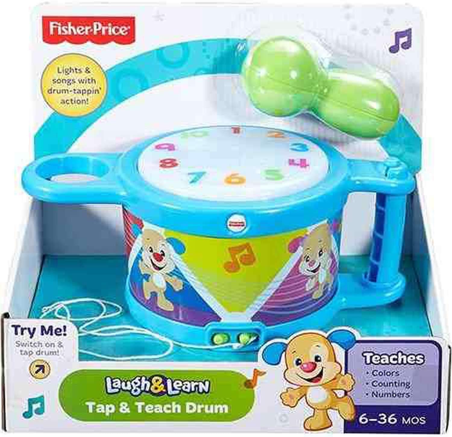 Fisher-Price Aprender e Brincar Brinquedo para Bebês Tambor 2