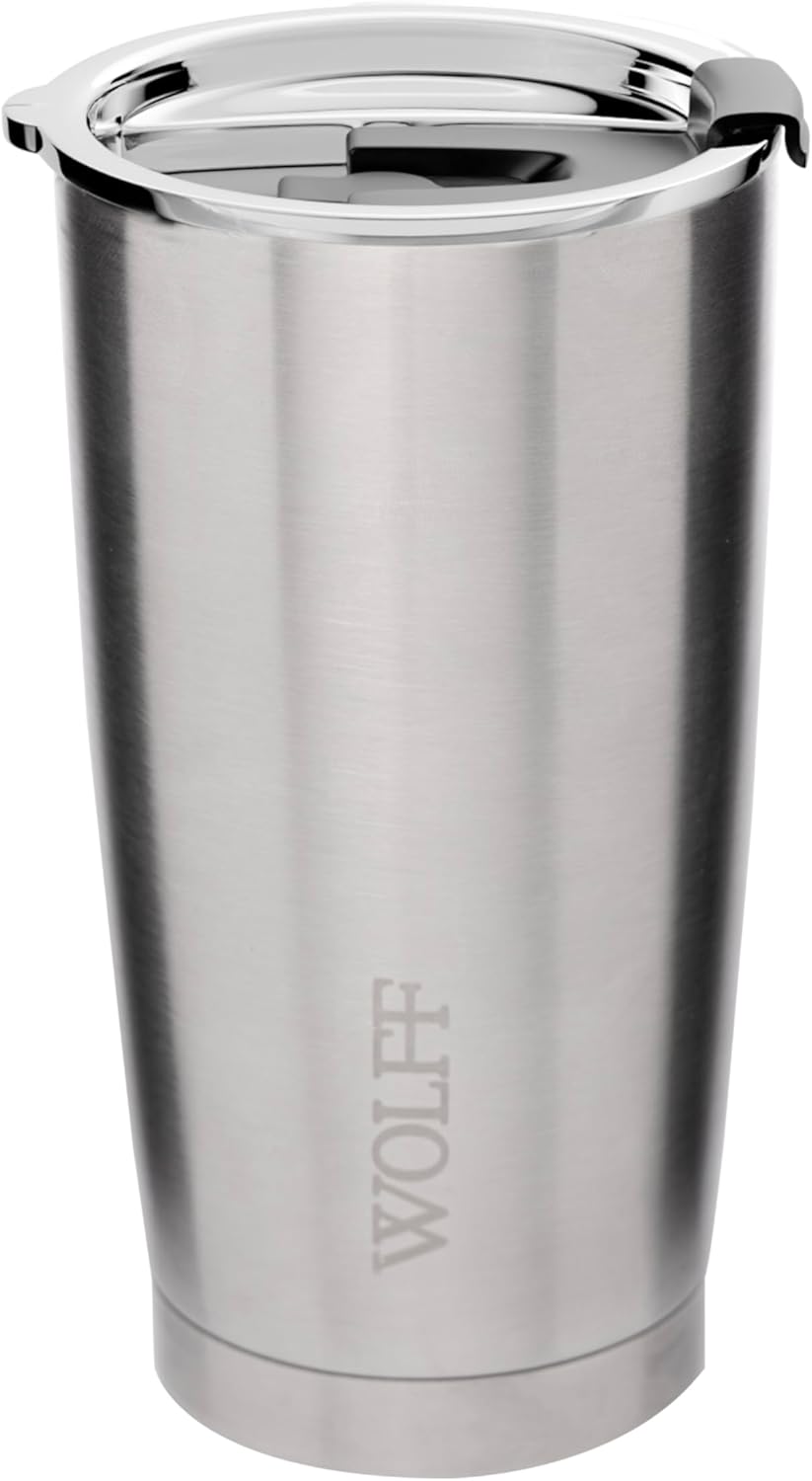 Copo Térmico de Aço Inox Parede Dupla com Tampa 1