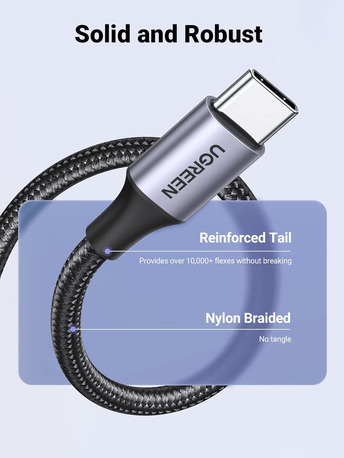 Cabo Usb-C para Usb A Ugreen Usb 2.0 Carregamento 3 A 5