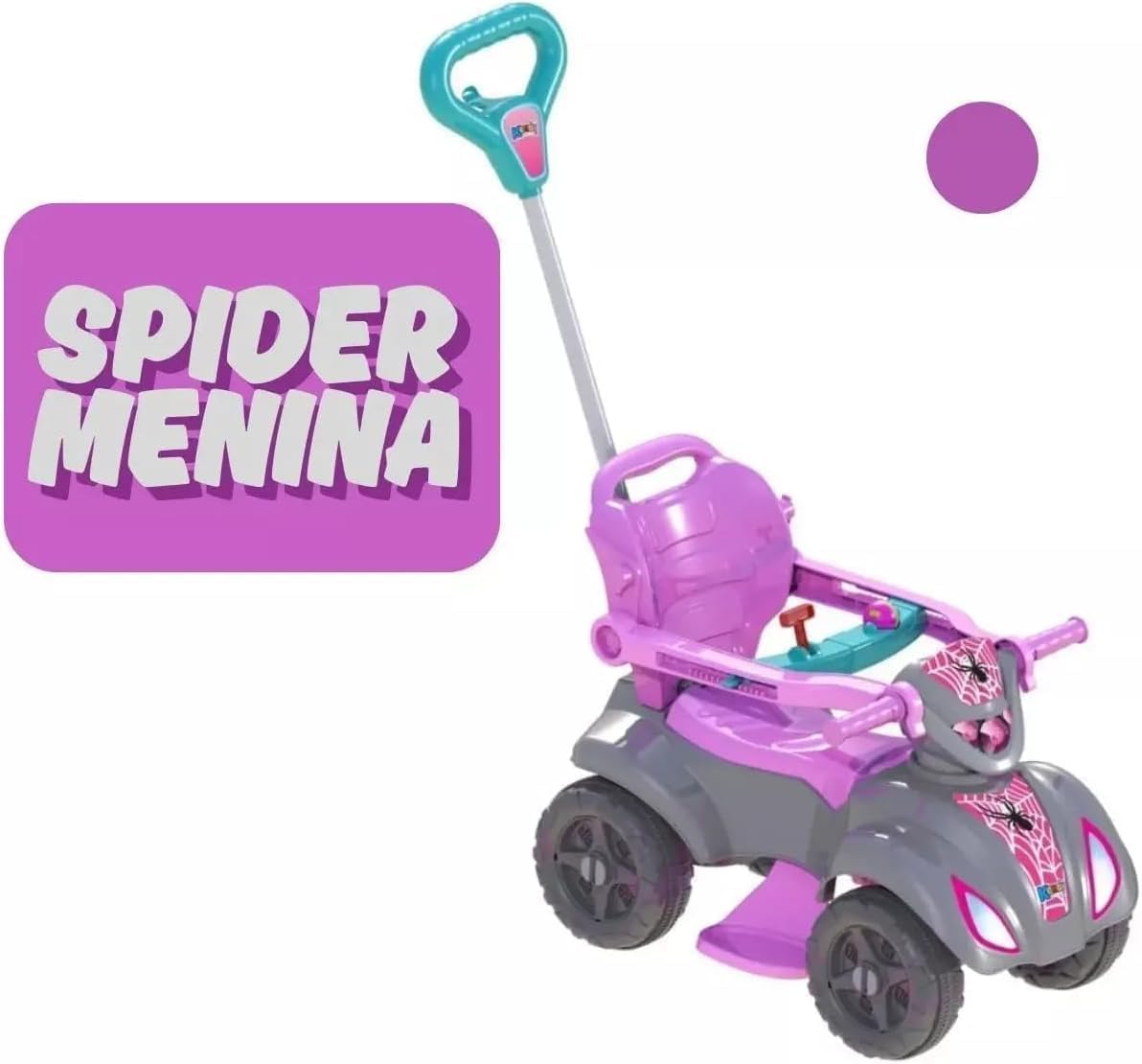 Carrinho Quadriciclo Infantil Baby Aranha Girl 3