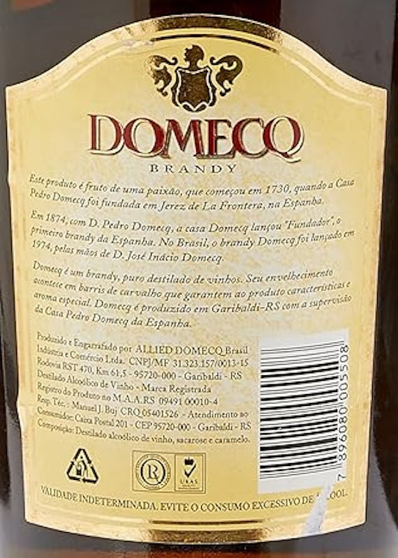 Conhaque Domecq Brandy 3