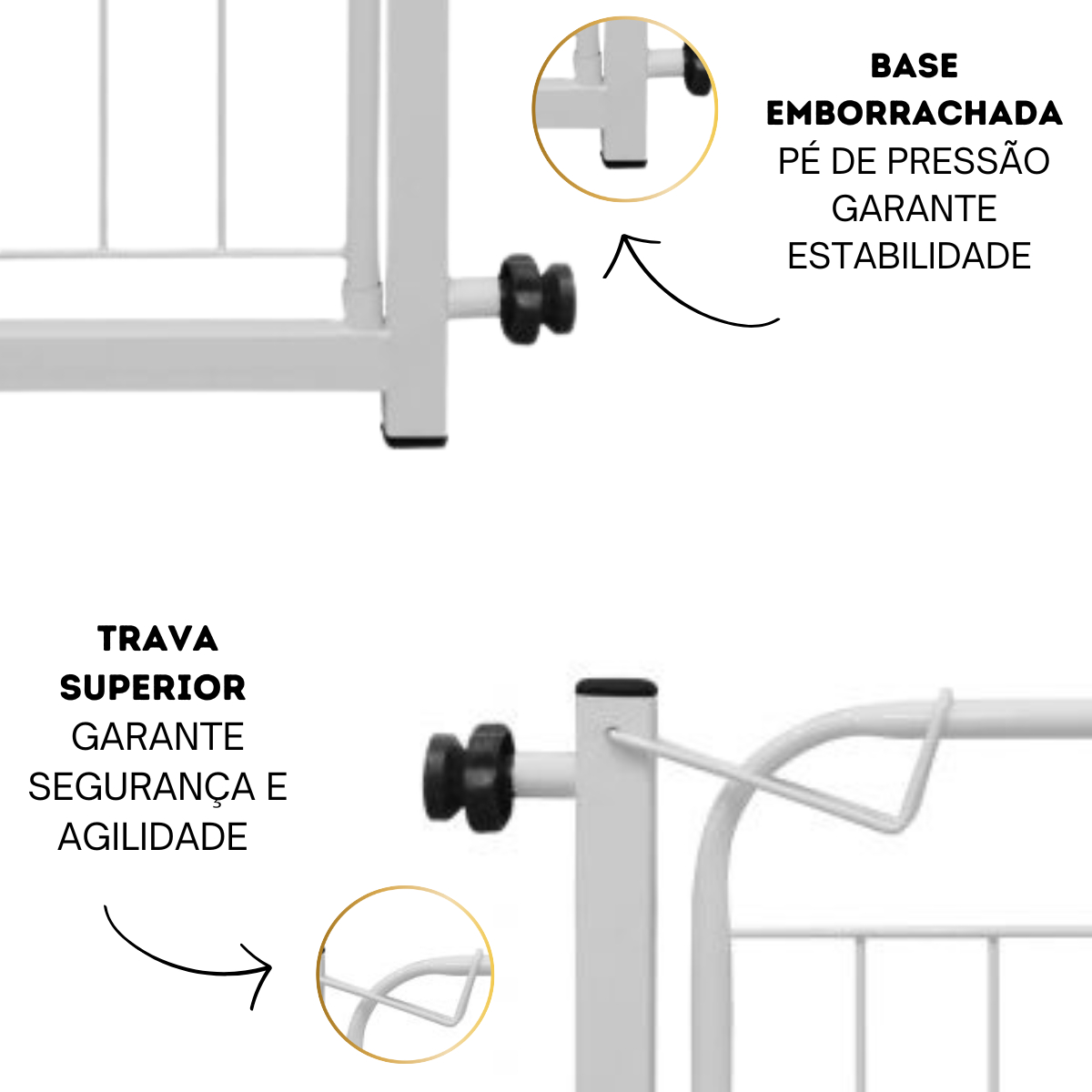 Portão para Cachorro e Crianças de 80 cm com Prolongador 3