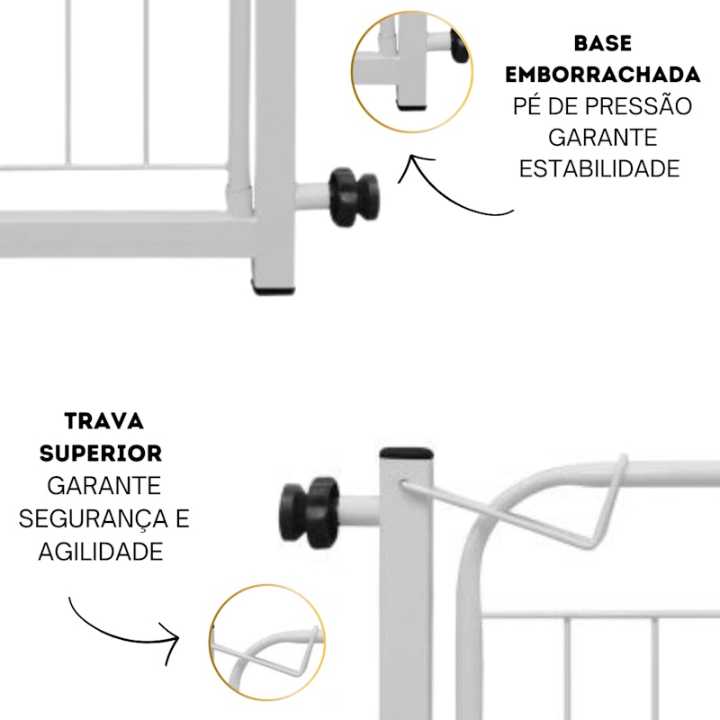 Portão para Cachorro e Crianças de 80 cm com Prolongador 3