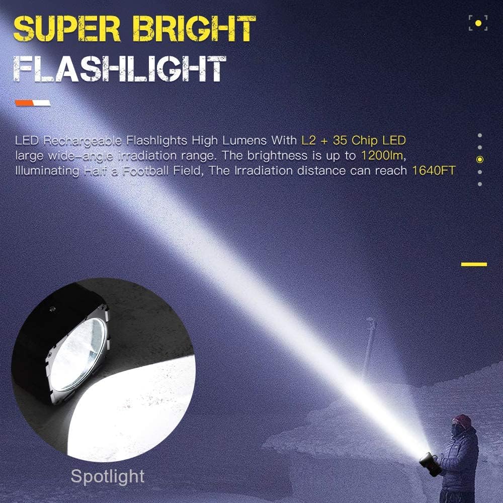 Lanterna Holofote de LED Recarregável 4000 lm 5