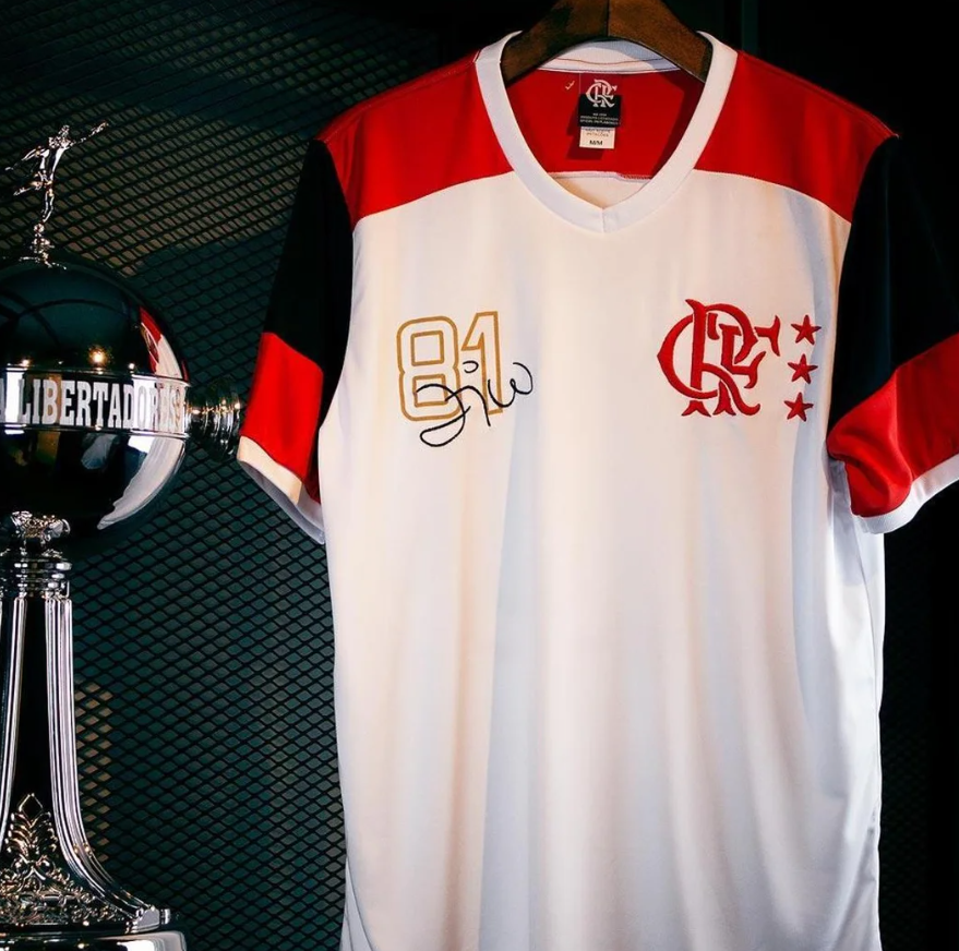 Camisa Retrô Flamengo Réplica Mundial 81 Zico DRY Masculina 3