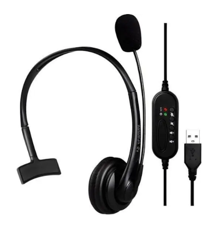 Headset Office FK 731A USB Preto 1